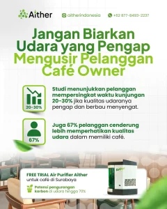 Udara pengap itu silent problem yang sering nggak disadari owner cafe. Padahal efeknya bisa bik.webp
